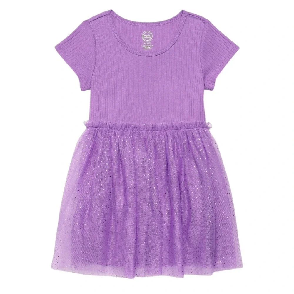 Wonder‎ Nation Mystic Purple Tulle Dress Small (6-6X) New NWT